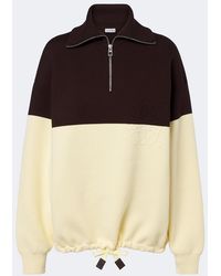 Loewe - Anagram Cotton-Blend Half-Zip Sweater - Lyst