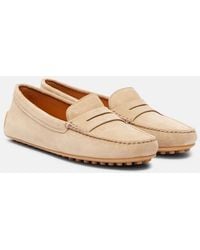 Tod's - Gommino Bubble Suede Driving Shoes - Lyst