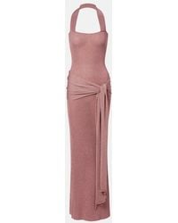 AYA MUSE - Knitted Lame Maxi Dress - Lyst