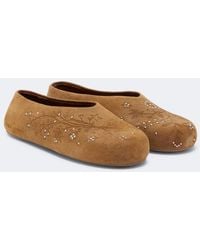 Golden Goose - Tierra Studded Suede Slip-On Shoes - Lyst