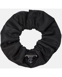 Prada - Triangle-Logo Scrunchie - Lyst