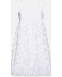 Tory Burch - Cotton Broderie Anglaise Minidress - Lyst