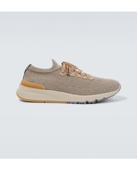 Brunello Cucinelli - Sneakers Aus Strick - Lyst