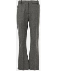 Valentino - Mohair And Wool Flared Pants - Lyst