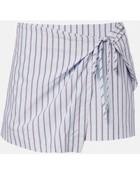 SIR. - Pinstripe Cotton-Blend Wrap Skirt - Lyst
