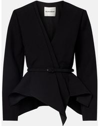 Roland Mouret - Asymmetric Draped Crepe Blazer - Lyst