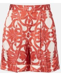 Poupette - Bedruckte High-Rise Shorts Isabelle - Lyst