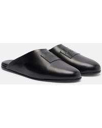 Givenchy - Label Leather Mules - Lyst