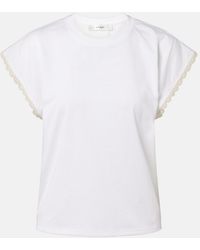 FRAME - The Crochet Cotton Jersey T-Shirt - Lyst