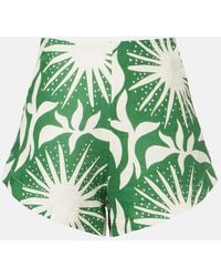 Cala De La Cruz - Bahamas Printed Linen Shorts - Lyst