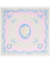 Versace - Cameo Printed Silk Scarf - Lyst
