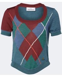 Vivienne Westwood - Argyle Wool And Cotton Sweater - Lyst