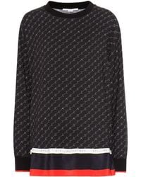 Stella McCartney Top Monogram - Schwarz