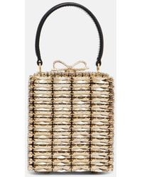 Self-Portrait - Micro Crystal-Embellished Box Bag - Lyst