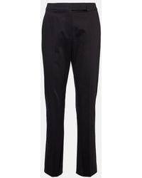 Max Mara - Okra Mid-Rise Cotton Flared Pants - Lyst