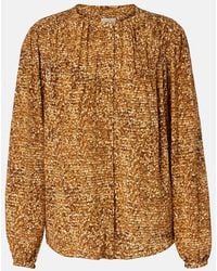 Isabel Marant - Sally Printed Silk-Blend Blouse - Lyst