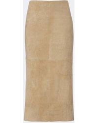 Stouls - Winona Suede Midi Skirt - Lyst