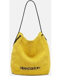 JW Anderson - Bulb Small Beaded Leather-Trimmed Shoulder Bag - Lyst