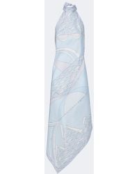 PUCCI - Dune Asymmetric Silk Twill Midi Dress - Lyst
