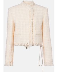 Area - Embellished Tweed Jacket - Lyst
