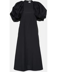 Noir Kei Ninomiya - Puff-sleeve Cotton Poplin Maxi Dress - Lyst
