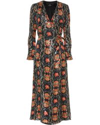 Etro Bedrucktes Midikleid aus Crêpe - Mehrfarbig