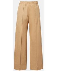 Jil Sander - Cotton Drill Wide-Leg Pants - Lyst