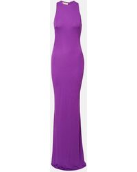 De La Vali - Robe Longue Maha A Dos Nu Et Perles - Lyst