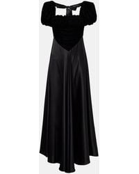 Rodarte - Maxikleid Aus Samt Und Seide - Lyst