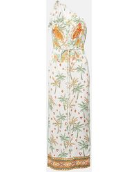 Poupette - Isabelle Printed One-Shoulder Kaftan - Lyst