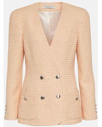 Alessandra Rich - Jacke Aus Boucle - Lyst