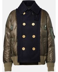 Sacai - Double-Breasted Down Jacket - Lyst