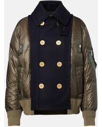 Sacai - Double-Breasted Down Jacket - Lyst