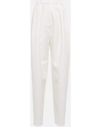 Magda Butrym - Silk And Wool Tapered Pants - Lyst