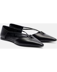 Max Mara - Amatassa Leather Ballet Flats - Lyst