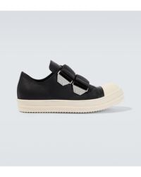 Rick Owens - Low Strap Sneaks Leather Sneakers - Lyst