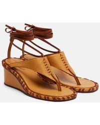 Zimmermann - Leather Wedge Sandals - Lyst