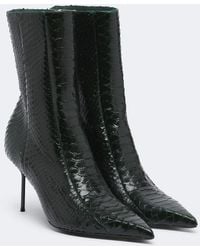 Paris Texas - Lidia Snake-Effect Leather Ankle Boots - Lyst