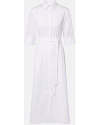 Max Mara - Cognac Cotton-Blend Midi Dress - Lyst