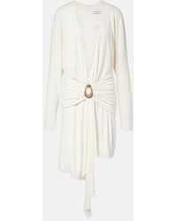 Christopher Esber - Stone Pin Draped Jersey Minidress - Lyst