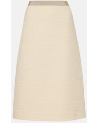 Valentino - Mossi Wool-Blend Tweed Midi Skirt - Lyst