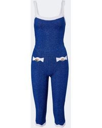 retroféte - Verene Rib-Knitted Jumpsuit - Lyst