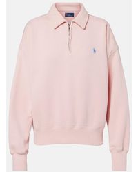 Polo Ralph Lauren - Cotton-Blend Fleece Half-Zip Sweatshirt - Lyst