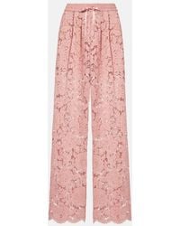 Dolce & Gabbana - Lace Wide-Leg Trousers - Lyst