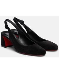 Christian Louboutin - So Jane 55 Suede Slingback Pumps - Lyst