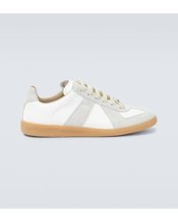 Maison Margiela - Replica Leather And Suede Sneakers - Lyst