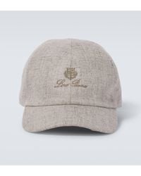 Loro Piana - Logo Linen Baseball Cap - Lyst