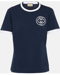 Gucci - Interlocking G Cotton Jersey T-shirt - Lyst