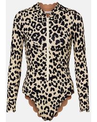 Marysia Swim - Northsea Leopard-Print Rashguard Swimsuit - Lyst