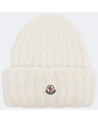 Moncler - Cable-Knit Alpaca And Wool-Blend Beanie - Lyst